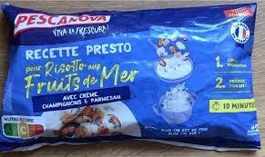 Recette presto pour risotto aux fruits de mer - surgeles - marque : photo du produit rappelé le 02/09/2022