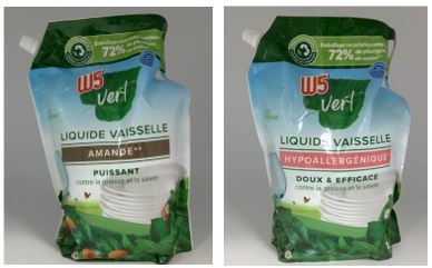 Recharge liquide vaisselle écologique W5 : photo du produit rappelé le 19/12/2022