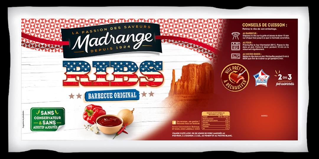 Ribs barbecue original Madrange : photo du produit rappelé le 07/10/2021