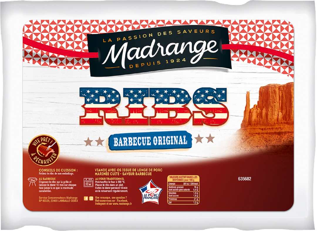 Ribs barbecue original Madrange : photo 2 sur 2 du produit rappelé le 07/10/2021