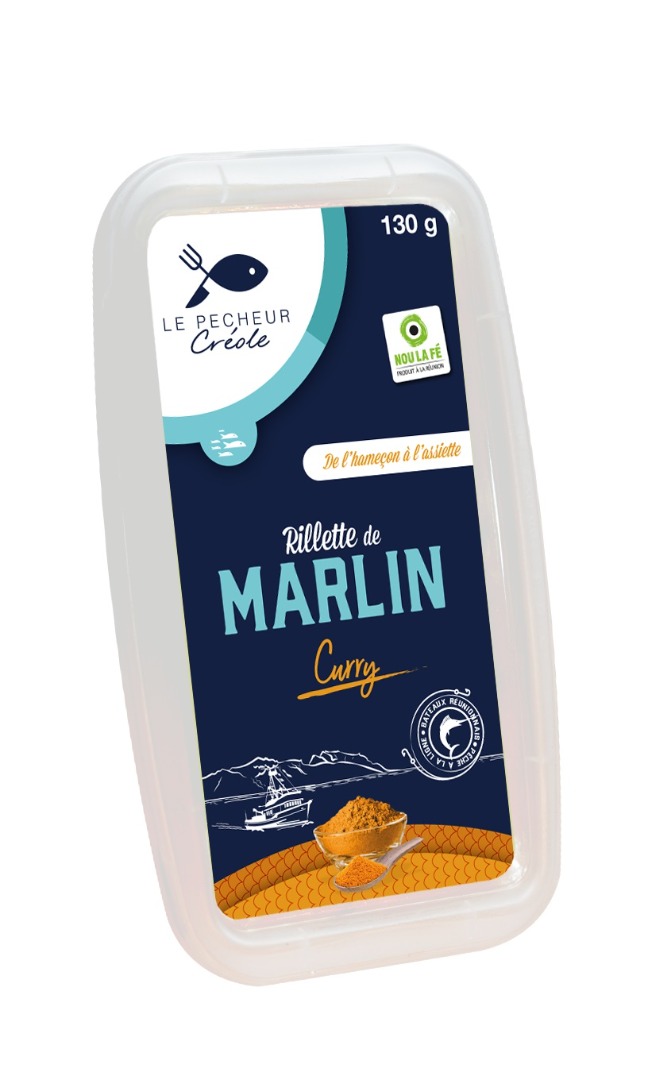 Rillette de marlin curry 130 g Le Pêcheur Créole : photo du produit rappelé le 30/04/2021