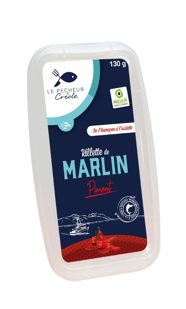 Rillette de marlin piment 130 g Le Pêcheur Créole : photo du produit rappelé le 30/04/2021