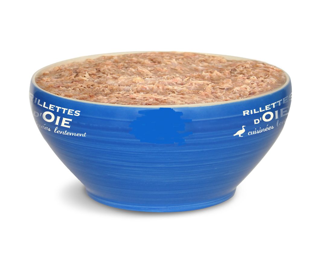 Rillettes d'oie vendues au rayon charcuterie coupe du magasin Carrefour : photo du produit rappelé le 12/04/2024