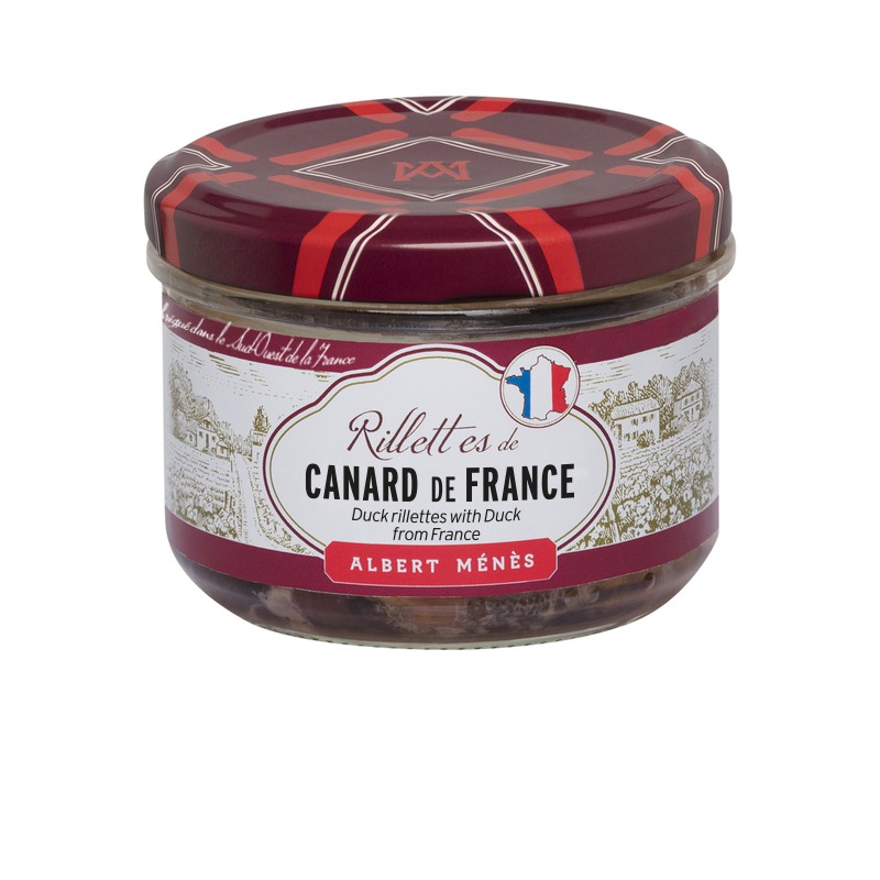 Rillettes de canard de France 180g Albert Menes : photo du produit rappelé le 05/02/2025