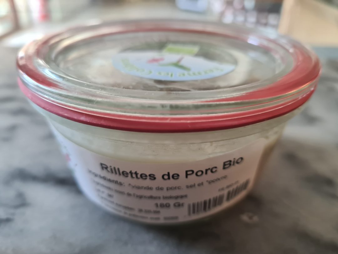 Rillettes de porc bio La Ferme des Colibris : photo du produit rappelé le 02/06/2026