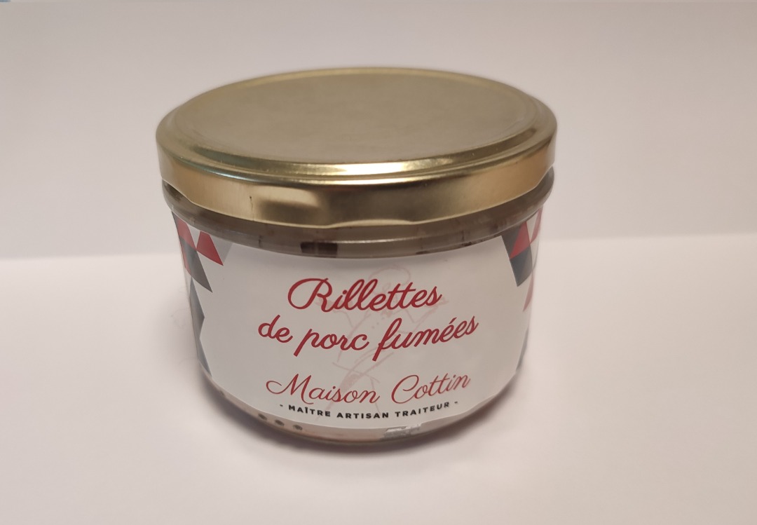 Rillettes de porc fumées Maison Cottin : photo du produit rappelé le 19/03/2024
