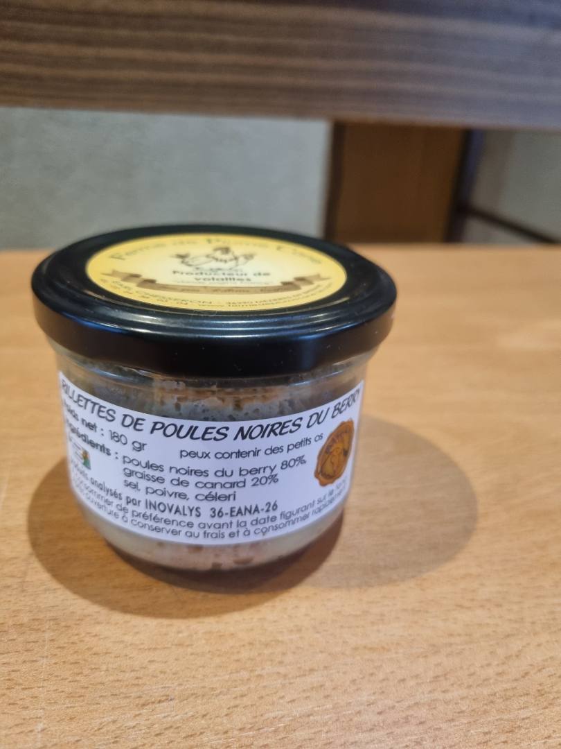 Rillettes de poule noire du berry Earl Chesseron - Ferme de Plume Cane : photo du produit rappelé le 05/01/2026