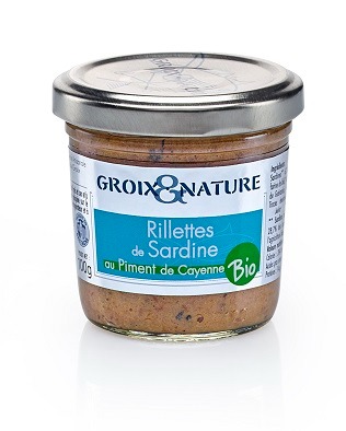 Rillettes de sardine au piment de cayenne bio Groix et Nature : photo du produit rappelé le 05/04/2022