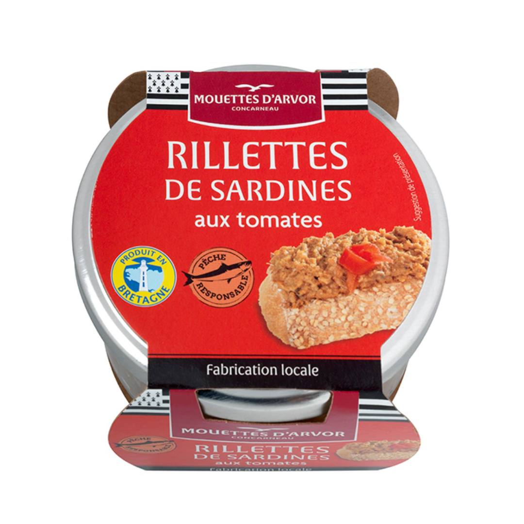 Rillettes de sardines aux tomates Mouettes d'Arvor : photo du produit rappelé le 25/11/2022