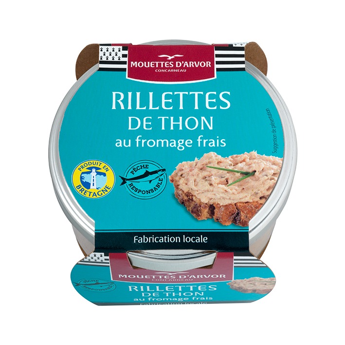 Rillettes de thon au fromage frais Mouettes d'Arvor : photo du produit rappelé le 27/07/2021