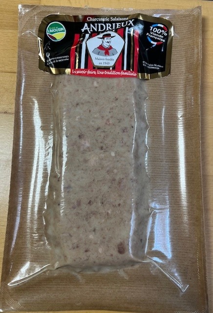 Rillettes pur porc 200g Andrieux : photo du produit rappelé le 24/10/2025