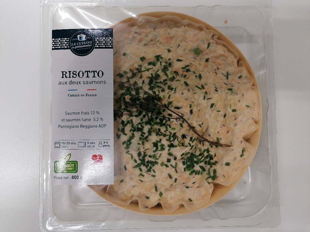 Risotto précuit au saumon, saumon fumé et au thym La Cuisine du Poissonnier : photo du produit rappelé le 15/10/2021