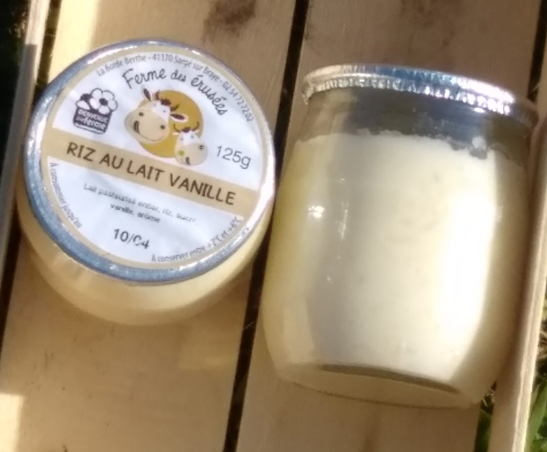 Riz au lait Ferme des Érusées : photo du produit rappelé le 26/05/2022