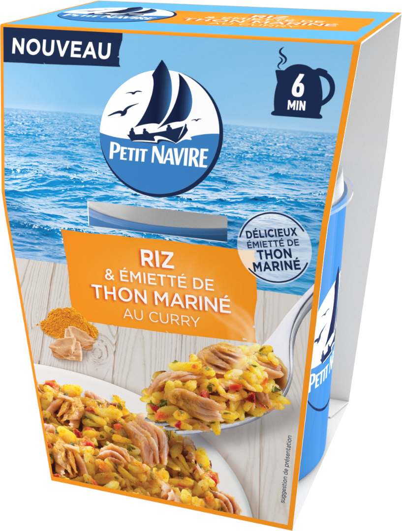 Riz & emietté de thon mariné au curry Petit Navire : photo du produit rappelé le 17/05/2021