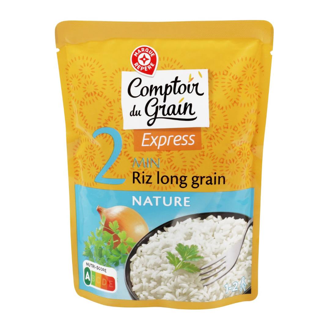 Riz long grain nature express 2min 250g Comptoir du Grain : photo du produit rappelé le 19/05/2023