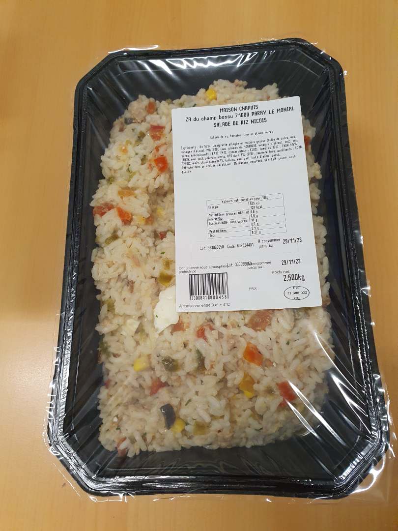 Riz nicois Maison Chapuis : photo du produit rappelé le 09/11/2023