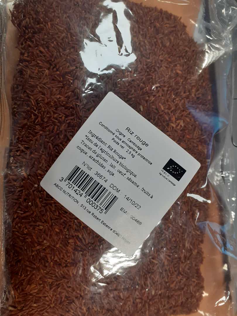 Riz rouge bio Rayon Vrac : photo du produit rappelé le 31/01/2022