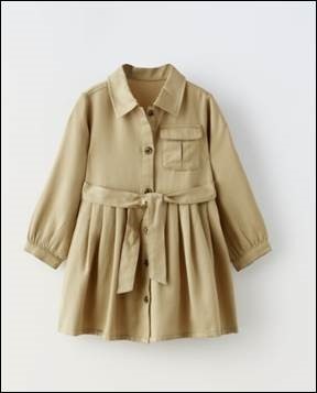 Robe chemise fluide enfant Zara : photo du produit rappelé le 09/07/2024