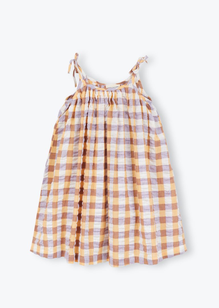 Robes fille carreaux abricot 41 et vert anglais Arsene et les Pipelettes : photo du produit rappelé le 09/05/2023