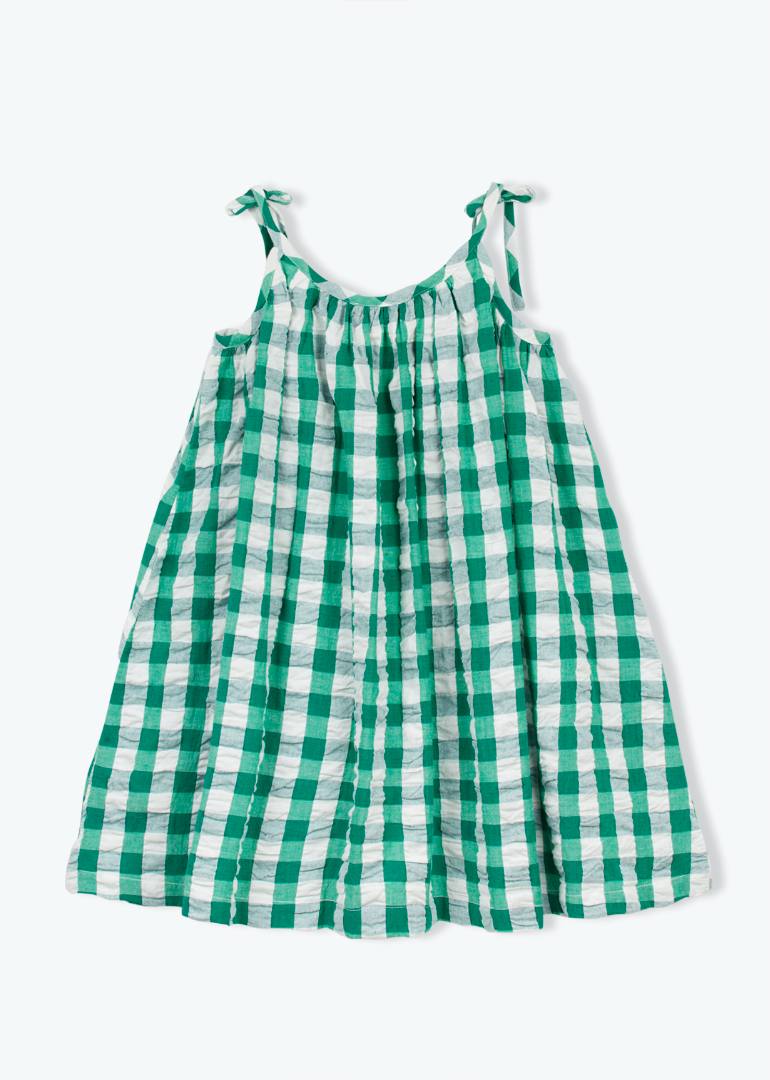 Robes fille carreaux abricot 41 et vert anglais Arsene et les Pipelettes : photo 2 sur 2 du produit rappelé le 09/05/2023