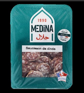 Rondelle de saucisson 150g sous atmosphère Medina Halal : photo du produit rappelé le 14/09/2022