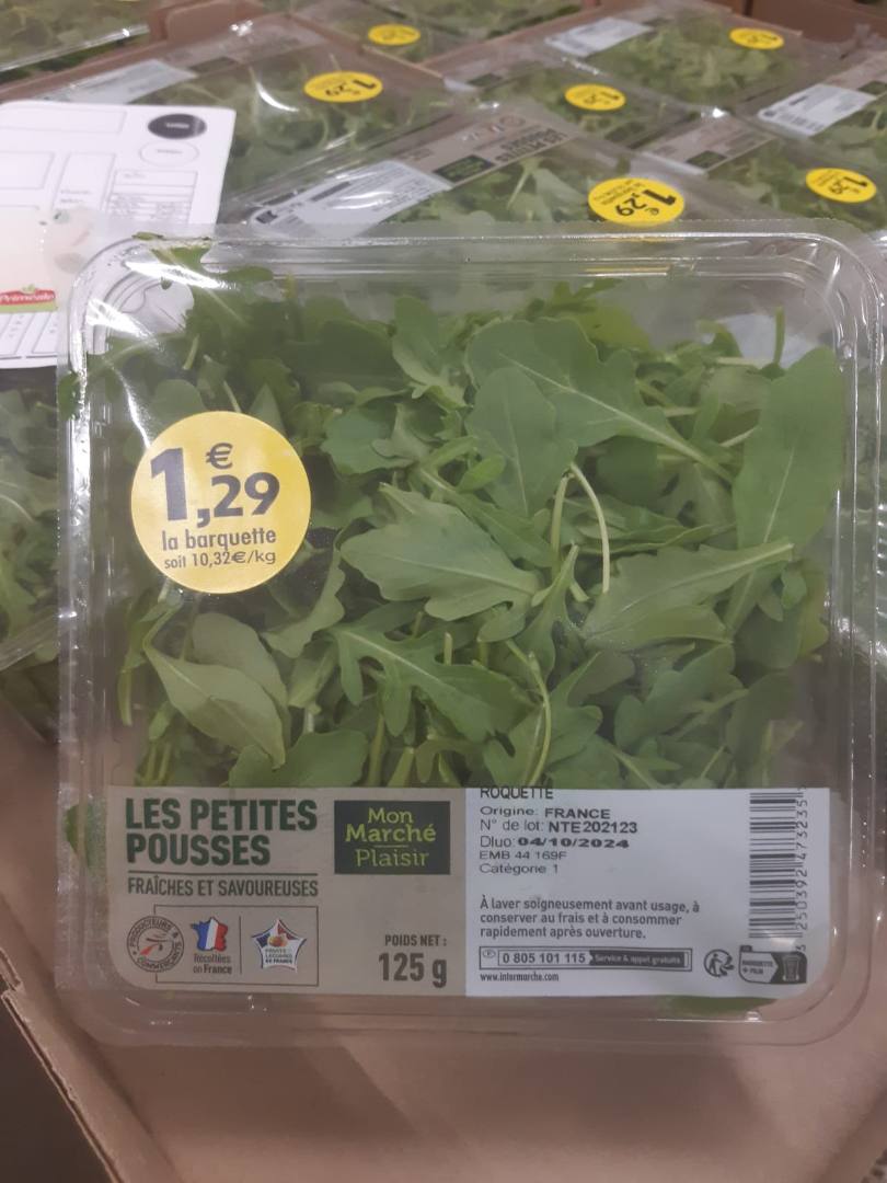 Roquette sauvage origine France nantial Mon Marche Plaisir : photo du produit rappelé le 25/09/2024