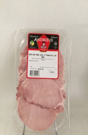 Roti cuit tr 200g Andrieux : photo du produit rappelé le 24/10/2025