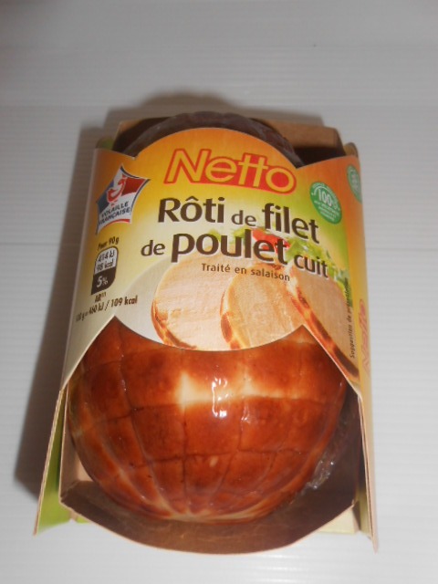 Rôti de filet de poulet cuit sous vide Netto : photo du produit rappelé le 13/08/2021
