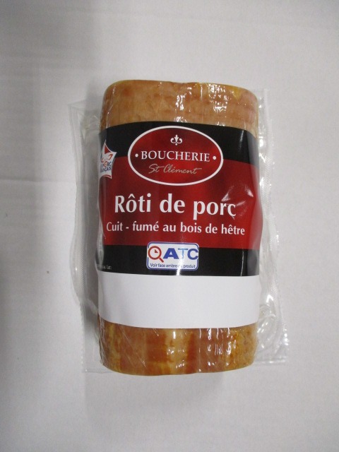 Roti de porc cuit fume au bois de hetre Boucherie ST Clement : photo du produit rappelé le 20/01/2022
