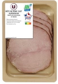 Roti de porc cuit superieur bbc cuisson four u 4 tranches pe : photo du produit rappelé le 20/11/2024