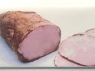 Rôti de porc cuit vendu au rayon charcuterie coupe du magasin Carrefour : photo du produit rappelé le 21/08/2024
