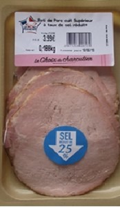 Rôti de porc supérieur taux de sel réduit 180g Le Choix du Charcutier : photo du produit rappelé le 14/10/2024