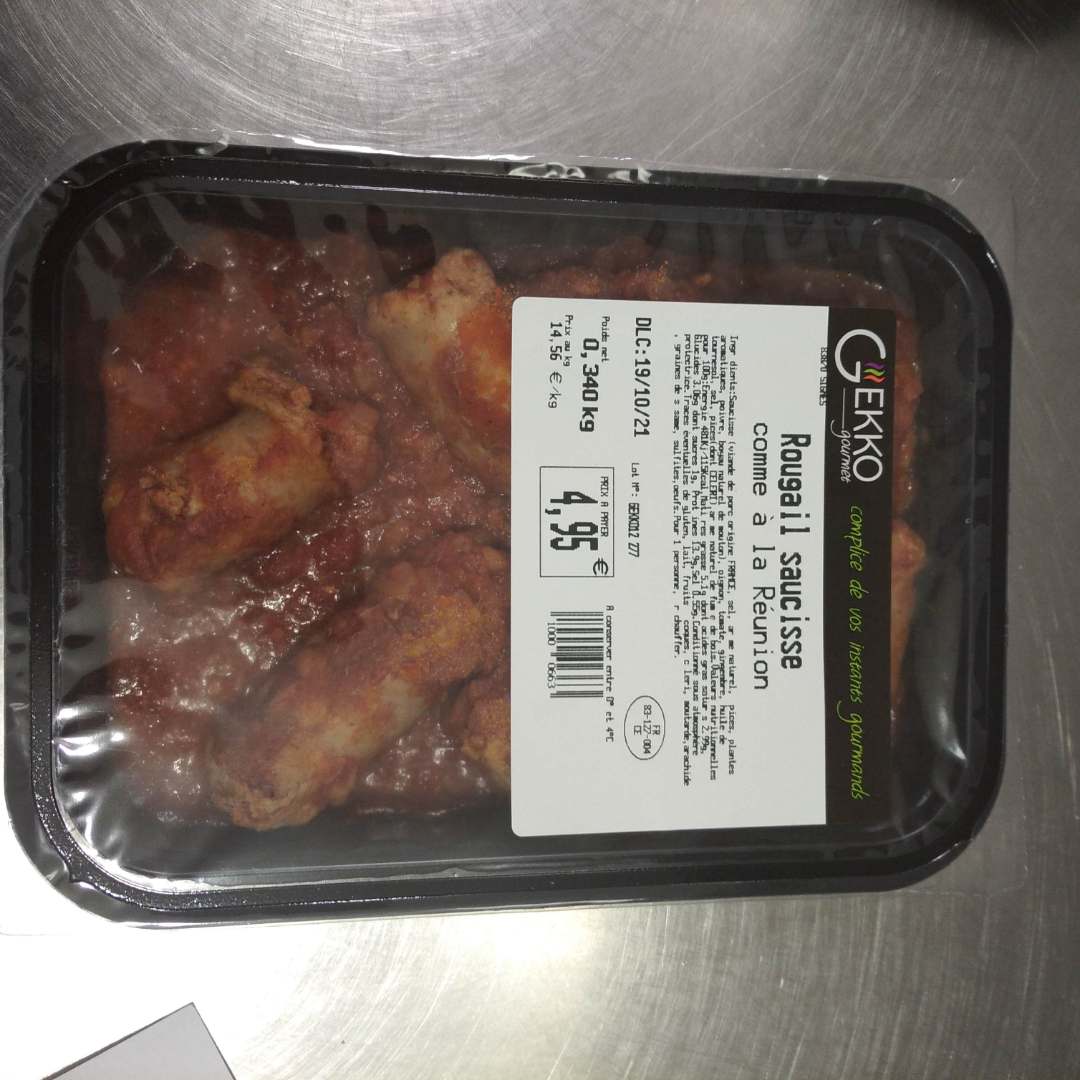 Rougail saucisse comme à la Réunion Gekko : photo du produit rappelé le 07/10/2021