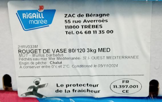 Rouget de vase 80/120 3kg med : photo du produit rappelé le 12/11/2024