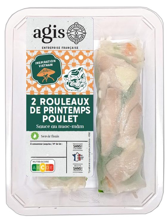 Rouleaux de printemps poulet Agis : photo du produit rappelé le 05/10/2026