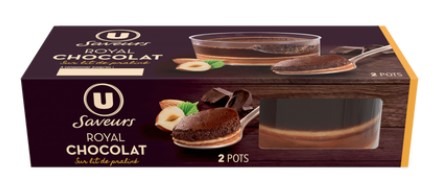 Royal chocolat sur lit praliné u saveurs 2 x 80 g : photo du produit rappelé le 24/01/2024
