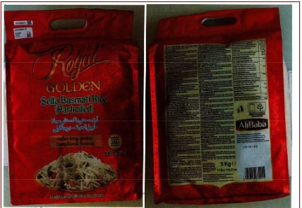 Royal golden sella basmati rice Alibaba : photo du produit rappelé le 17/07/2025
