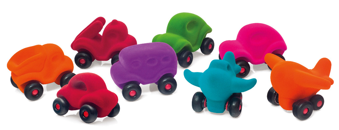 Rubbabu - assortiment b - 8 petits véhicules en display - 12cm : photo du produit rappelé le 29/08/2024
