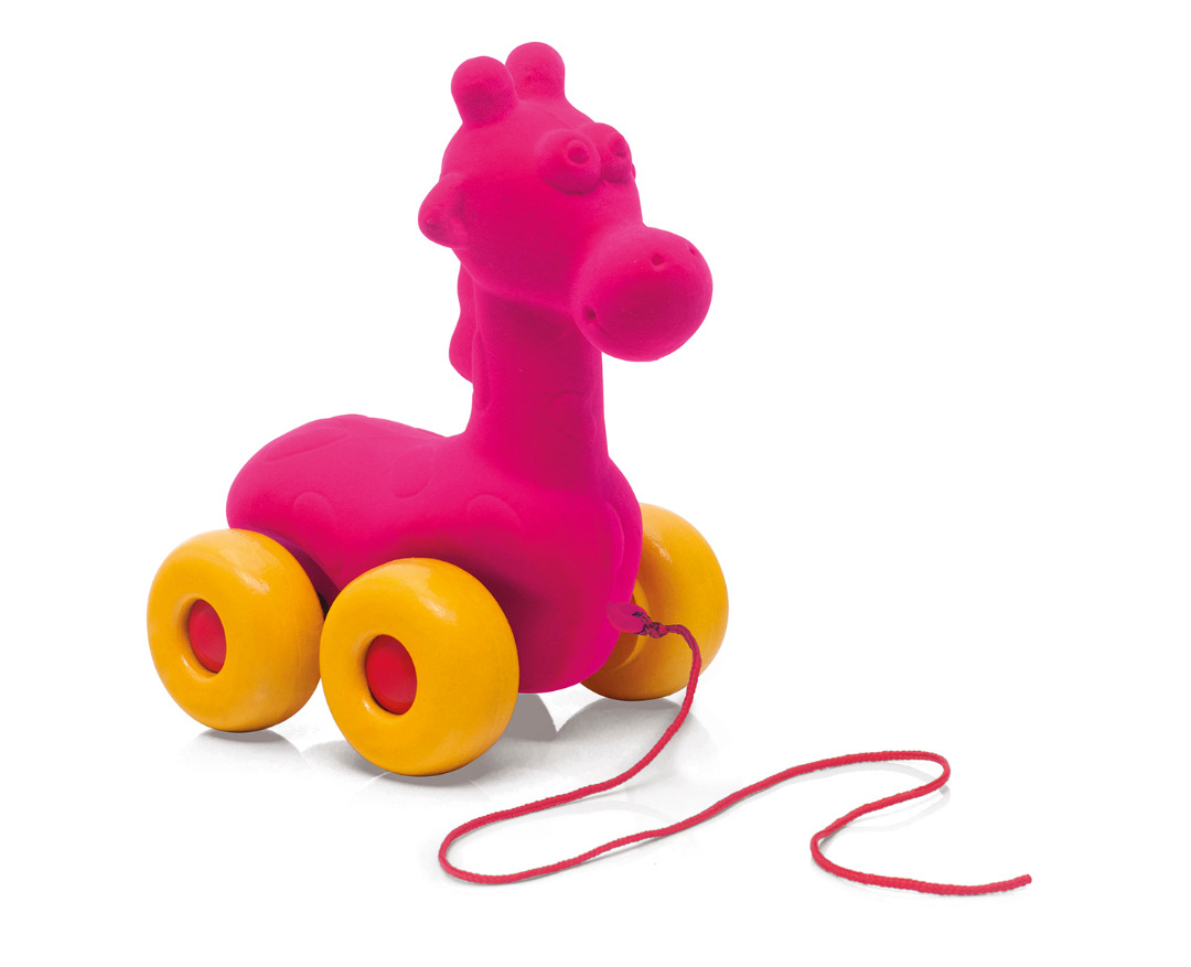 Rubbabu - girafe à tirer - 18x12,5x19cm (packaging) : photo du produit rappelé le 29/08/2024