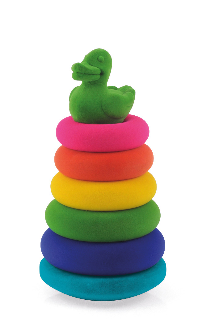 Rubbabu - jouets empilables culbuto «canard» - ø14x21cm (polybag) : photo du produit rappelé le 29/08/2024