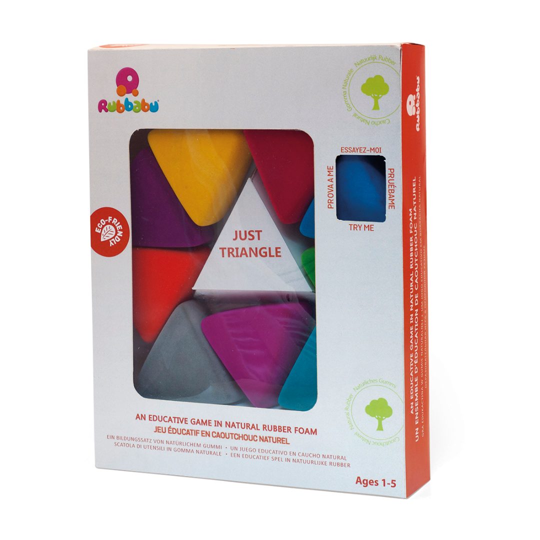 Rubbabu - just triangle : jeu éducatif 9 pièces - triangle:8x7x3,5cm : photo du produit rappelé le 29/08/2024