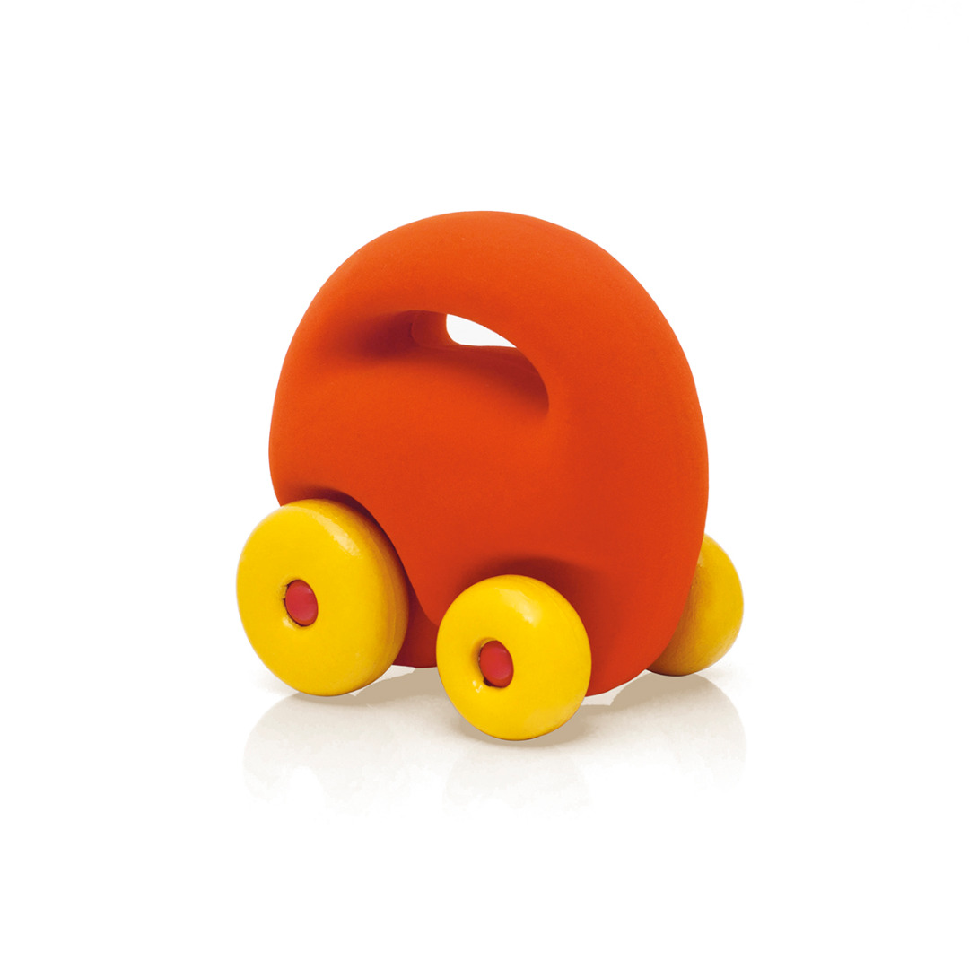 Rubbabu - voiture mascotte orange - 12x8x12cm (packaging) : photo du produit rappelé le 29/08/2024
