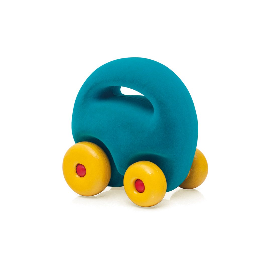Rubbabu - voiture mascotte turquoise - 12x8x12cm (packaging) : photo du produit rappelé le 29/08/2024