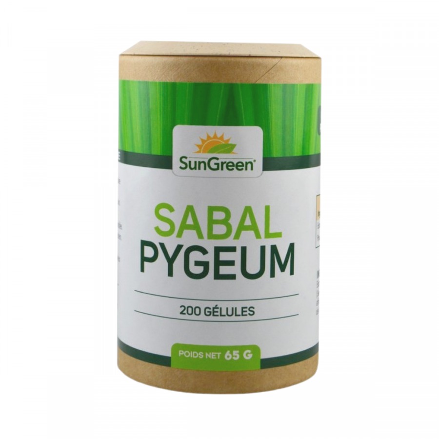 Sabal et pygeum - 200 gélules végétales de 250 mg Sungreen : photo du produit rappelé le 21/03/2023