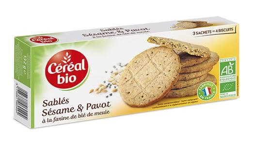 Sables sesame & pavot Cereal BIO : photo du produit rappelé le 22/04/2021