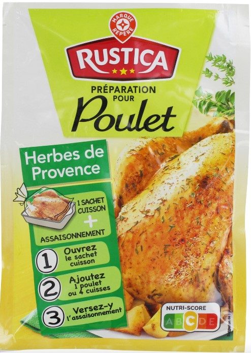 Sachet cuisson poulet herbes de provence 34g Rustica : photo du produit rappelé le 07/10/2021