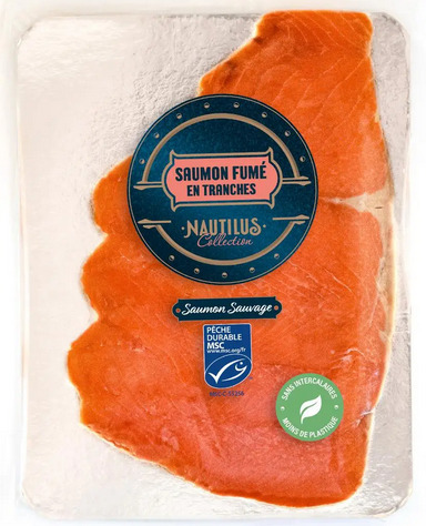 Sachet de sockeye fumé 140g Nautilus Collection : photo du produit rappelé le 05/12/2025