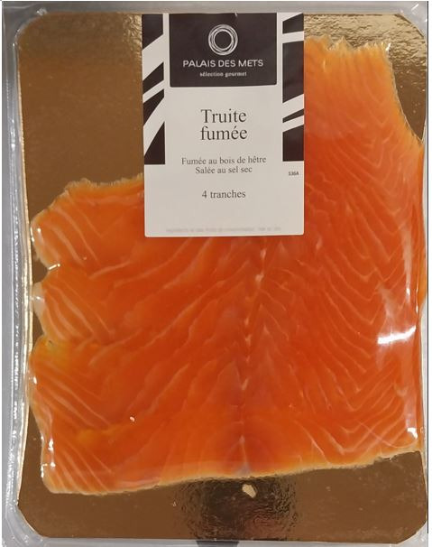 Sachet de truite fumée 120 gr Nautilus Collection : photo 2 sur 2 du produit rappelé le 09/04/2025