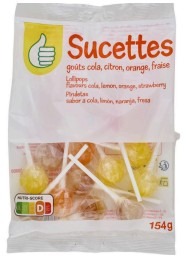 Sachet sucettes 154g Pouce : photo du produit rappelé le 30/04/2026