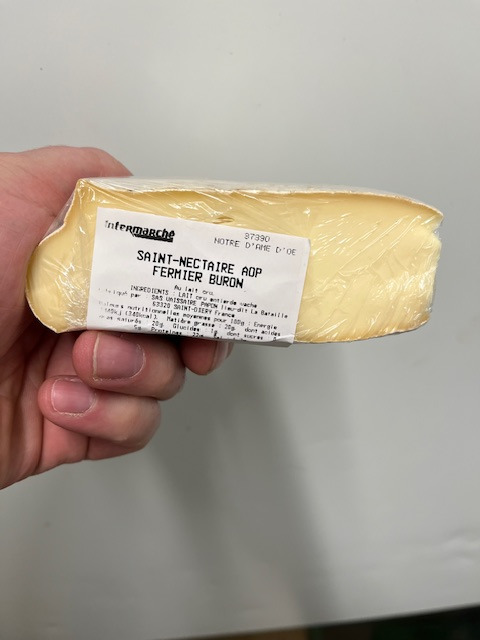 Saint nectaire AOP fermier au lait cru Buron : photo du produit rappelé le 24/06/2024